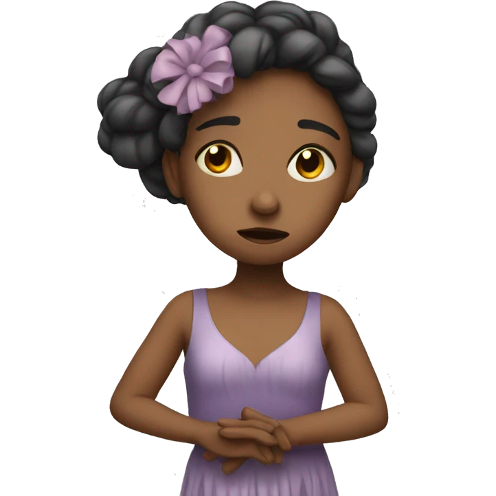Sad dancer girl emoji
