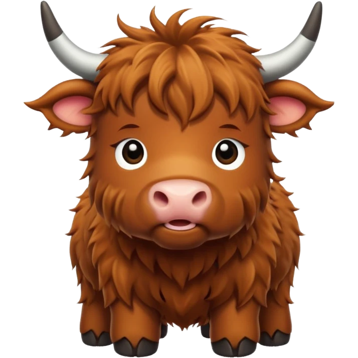 Baby Fluffy Highland Cow emoji