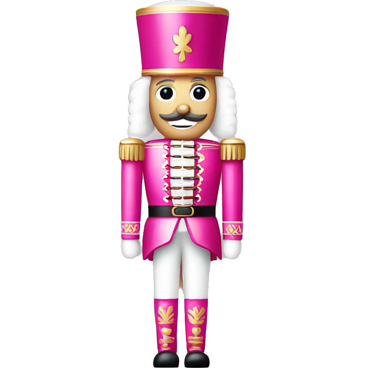 Pink and white themed nutcrackers  emoji
