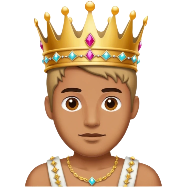 Man wearing dress and crown  emoji