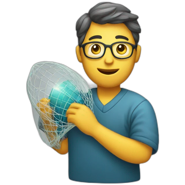 Astronomer with net in hand emoji