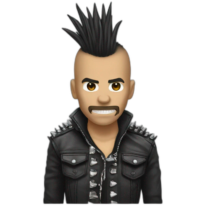 The Exploited skull mohawk hairstyle emoji