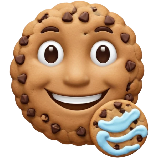 cookie man half body emoji
