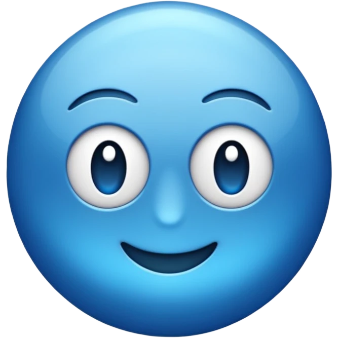 Genera un número 6 de color azul emoji