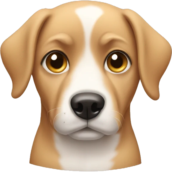 Dog with puppy eyes emoji