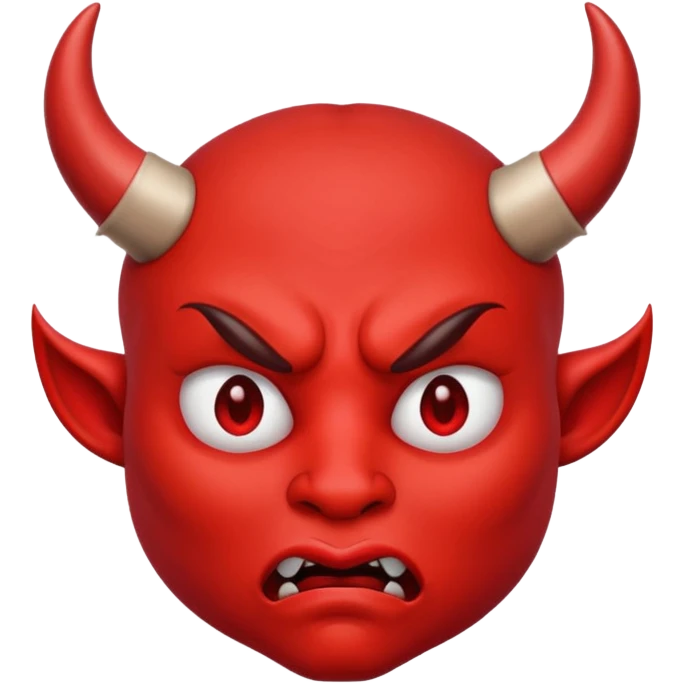Devil emoji with pouting lips emoji