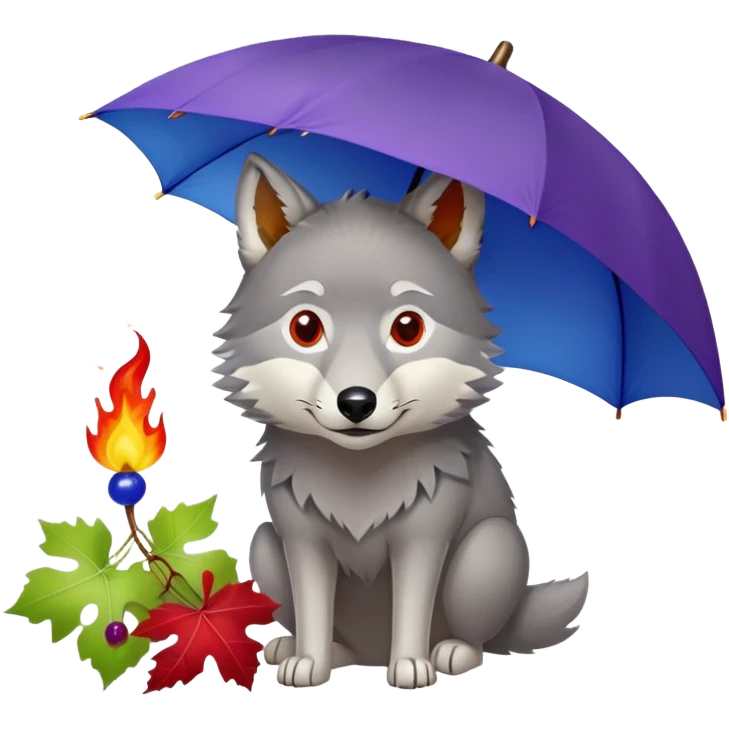 🐉💎🍁🐦‍🔥☂️🍇🐺🥝 emoji