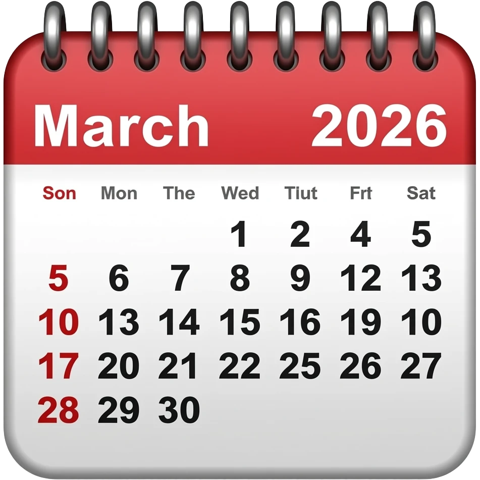 календарь march 2026] emoji