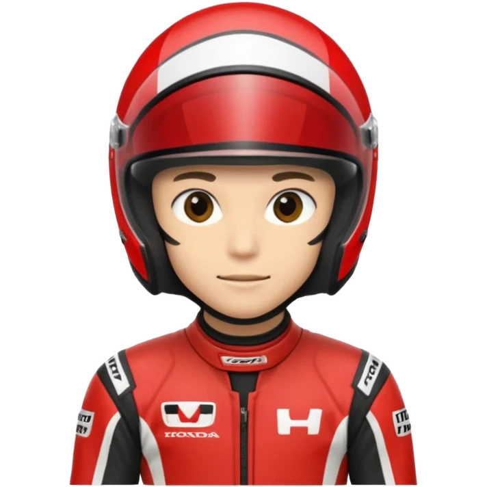 honda motorcycle racer with full face helmet emoji