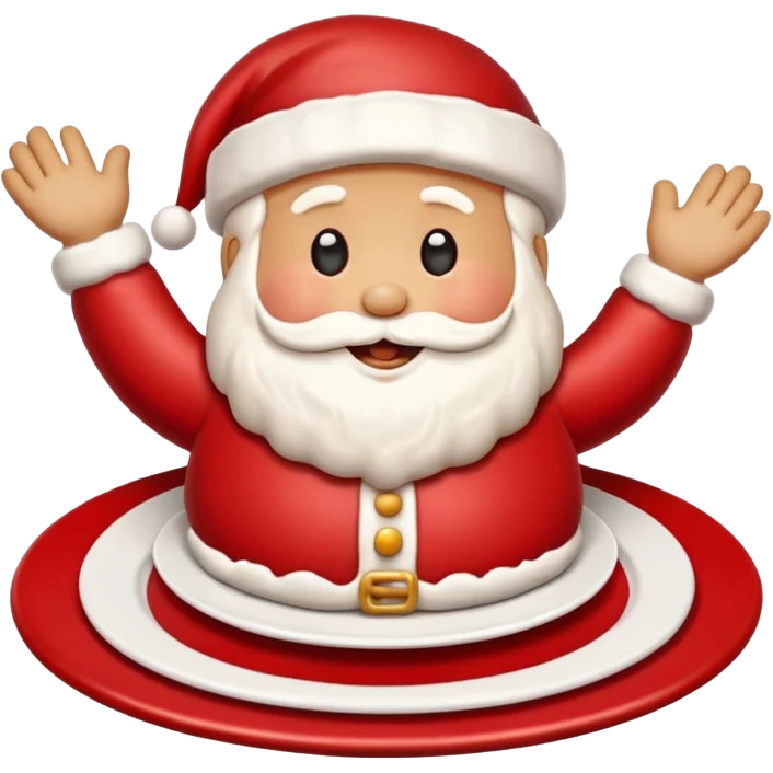 “A cute Christmas-themed Santa cookie, decorated with red and white icing, smiling face, sitting on a small plate, cartoon-style, vibrant colors, festive and cozy mood” emoji