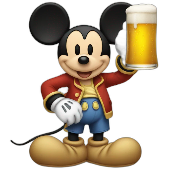 Mickey avec biere emoji