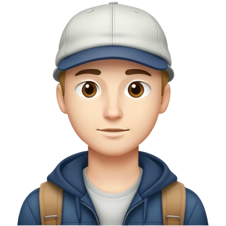 Guy wearing a cap with a cool pose emoji