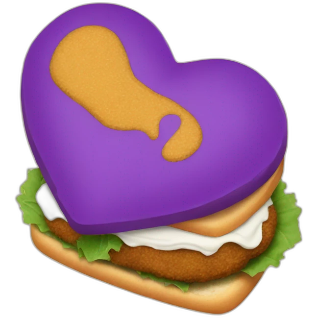 falafel sandwich with heart wrapper emoji