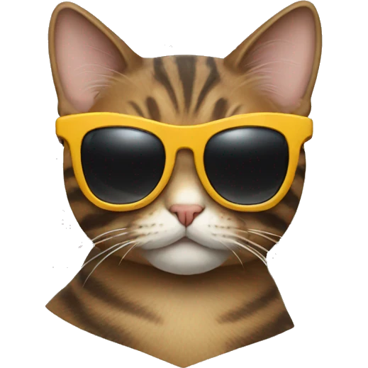 Cat with sunglasses emoji