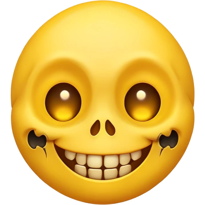 happy emoji face with skulls for eyes emoji