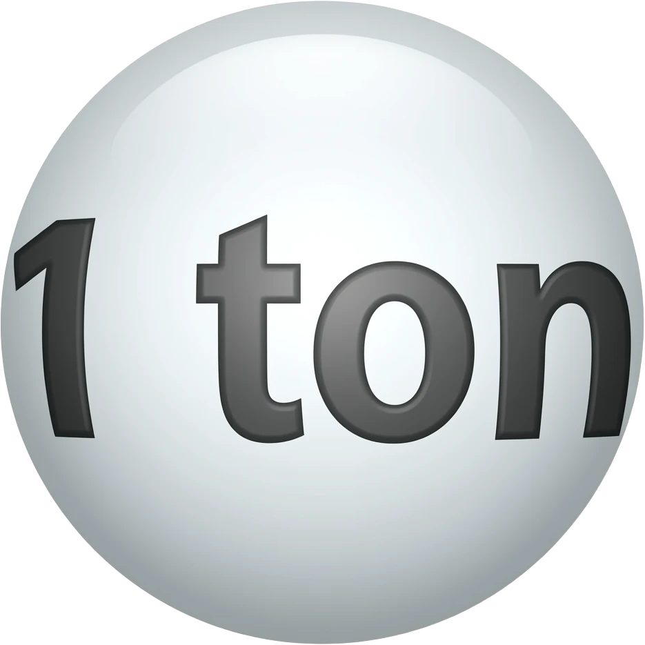 1 ton written emoji