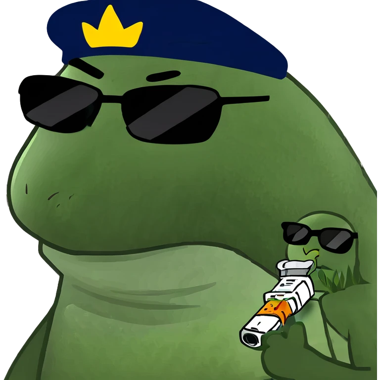 Penguin smoking weed while riding another penguin  emoji