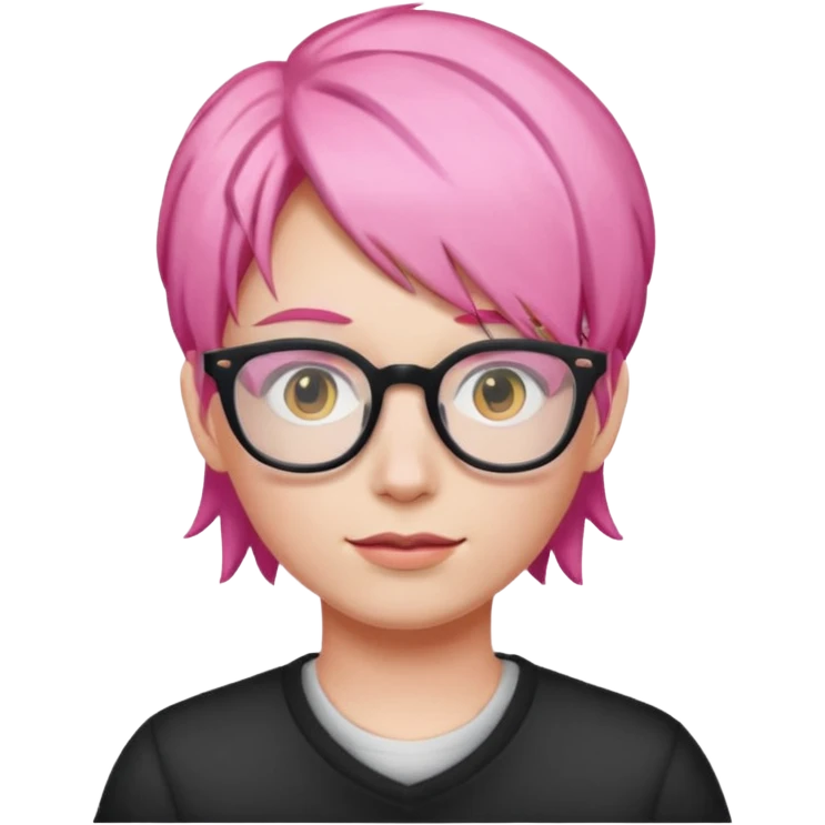 glassess wearing fish with pinkhair emoji