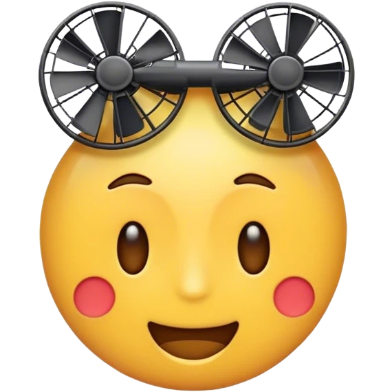 An emoji of a fan emoji