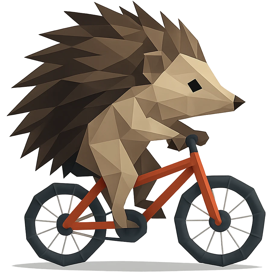 hedgehog riding a bicycle emoji