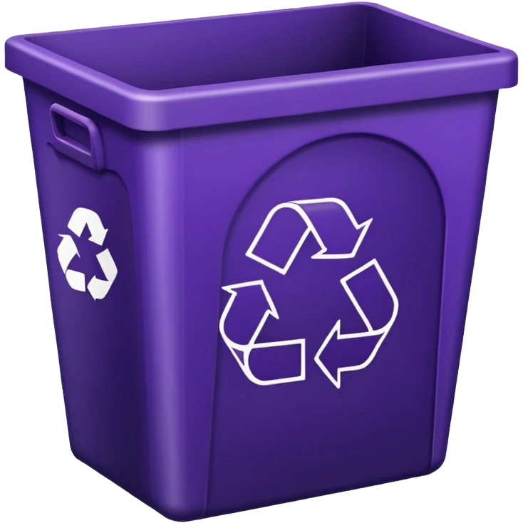 dark purple recycle bin emoji