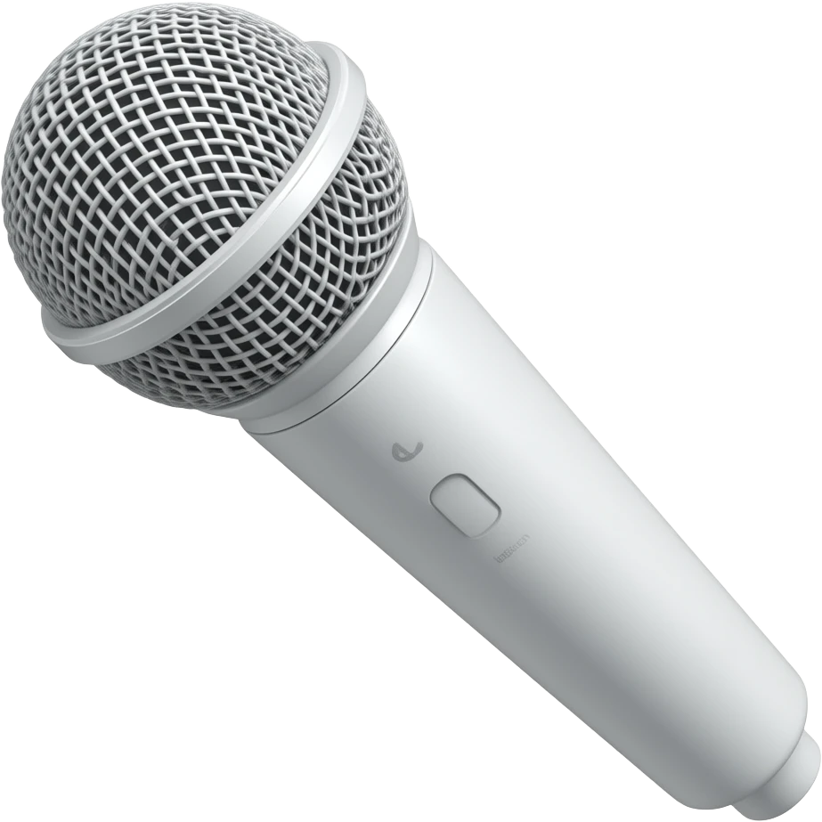 White Logitech Microphone emoji