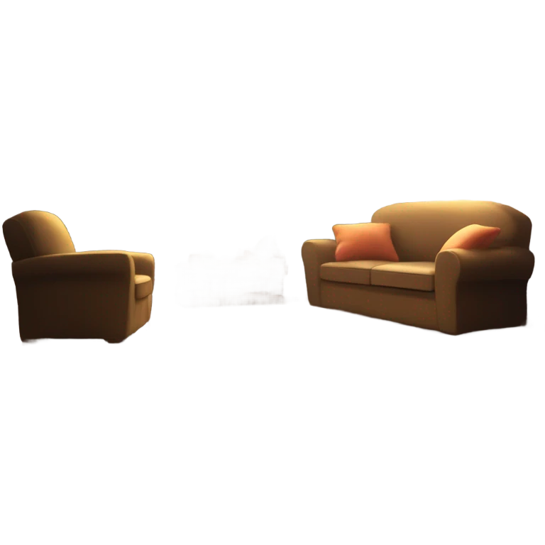 Rustic living room with big window and light streaming in emoji