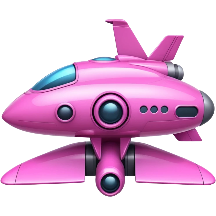 Pink spaceship emoji