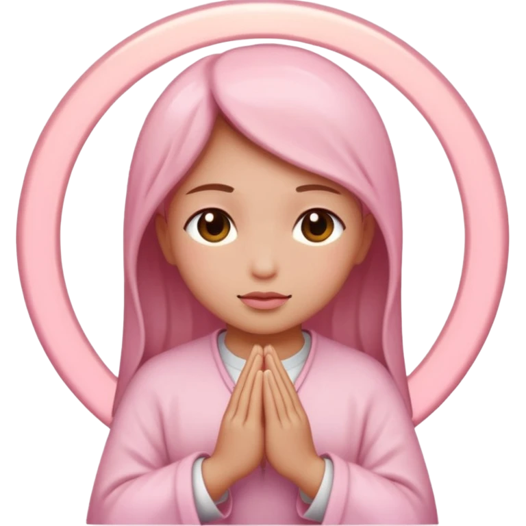 make pray with very girly pink tones. emoji