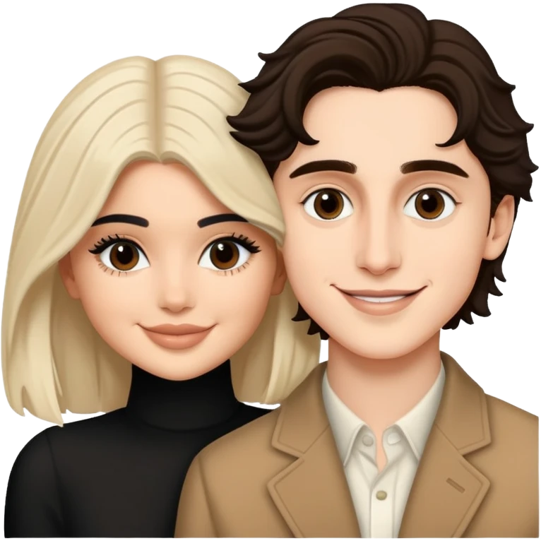Kylie Jenner and timothee chalamet emoji