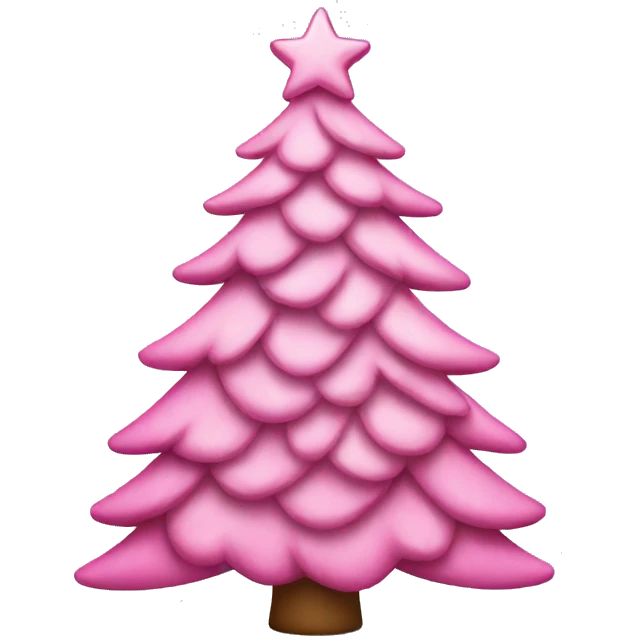 Pink Christmas tree emoji