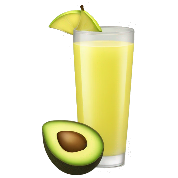 Lemon juice and avocado  emoji