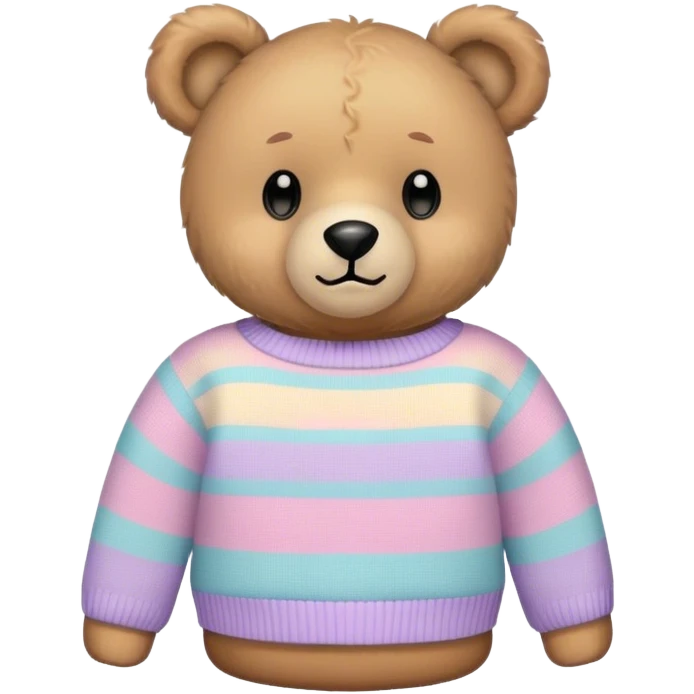 
teddy bear in a pastel sweater emoji
