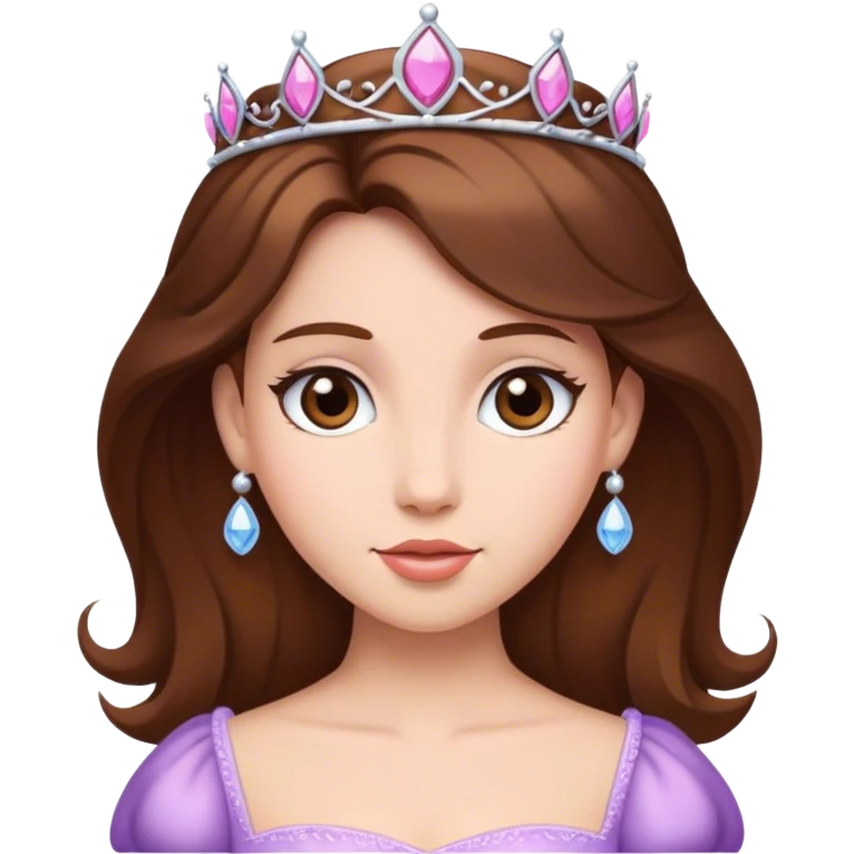 Princess with brown hair emoji