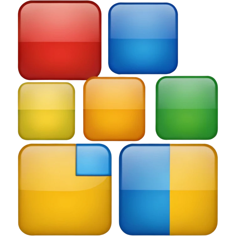 Microsoft logo (red square green square yellow and blue square) emoji