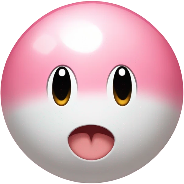 Anime style Kirby shaped ball emoji