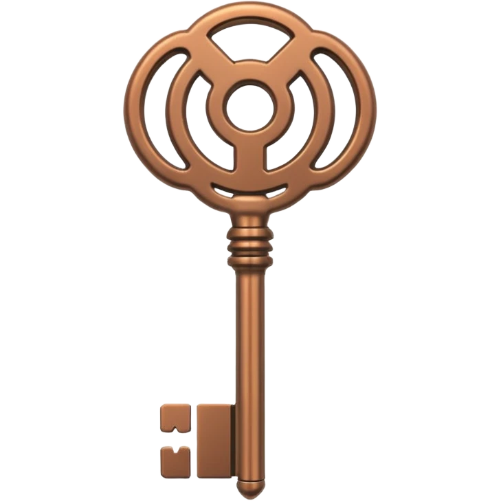 cyber neon bronze key emoji