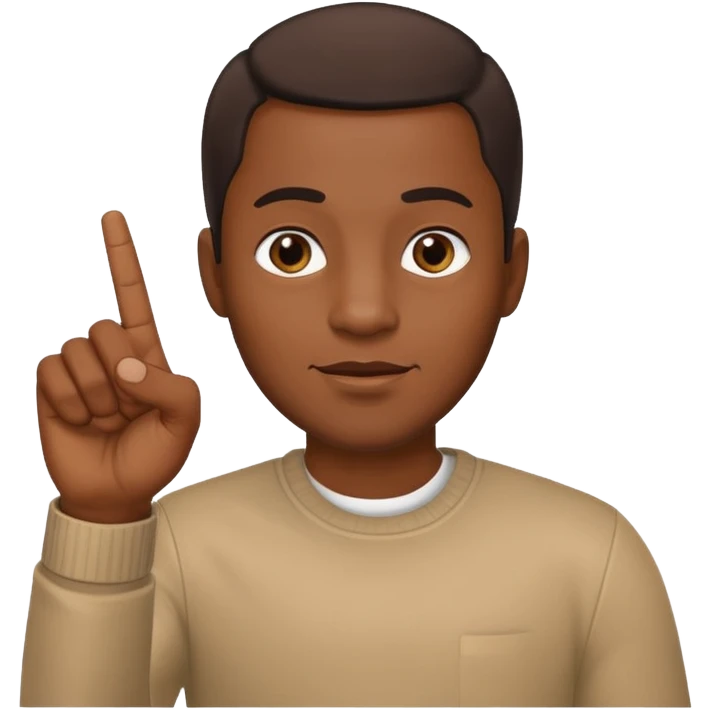 black man throwing a finger sign emoji