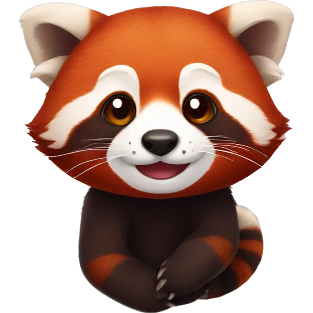 Red panda in love emoji