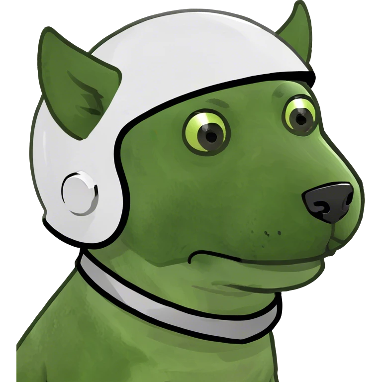 Dog with helmet emoji