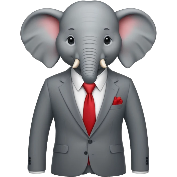 The elephand went in a suit
 emoji
