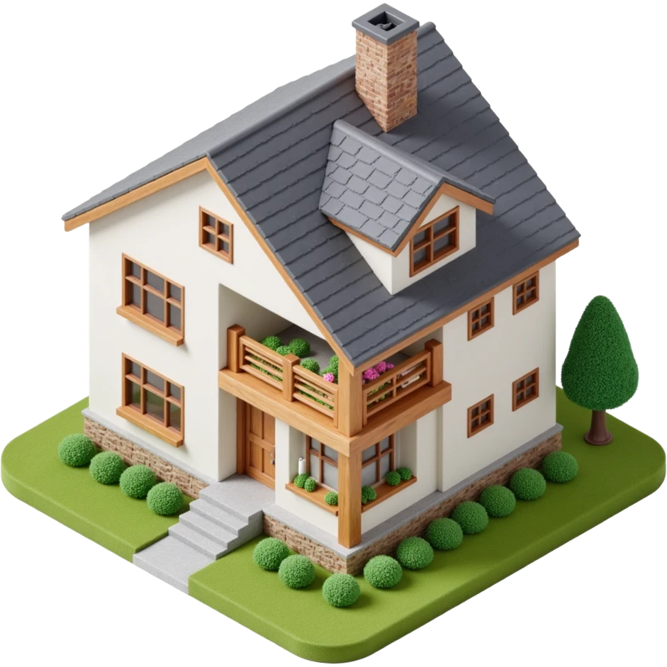 modern farmhouse dollhouse emoji