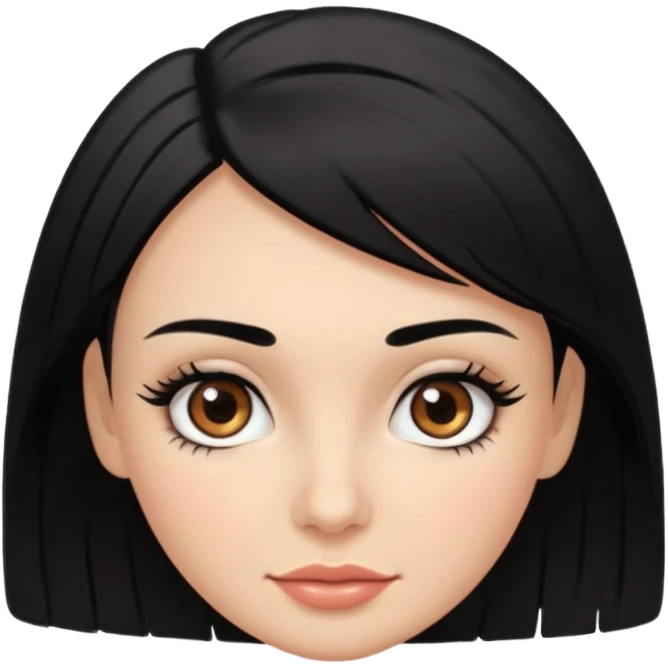 Women with brow skin and black haircut brown eyes , long lashes pretty and dimples   emoji