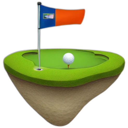 golf hole with flag emoji