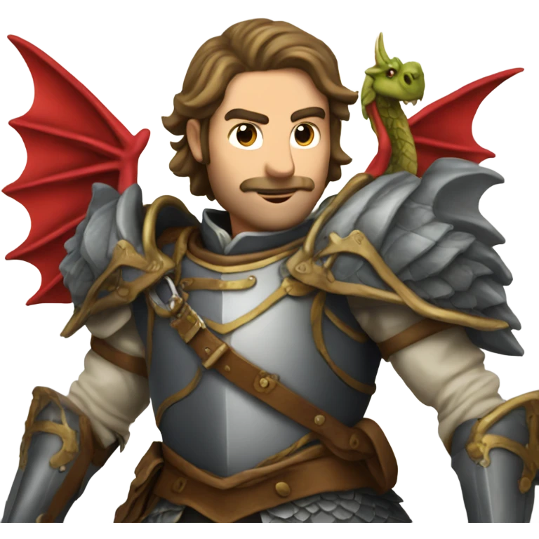 Chevalier sur dragon  emoji