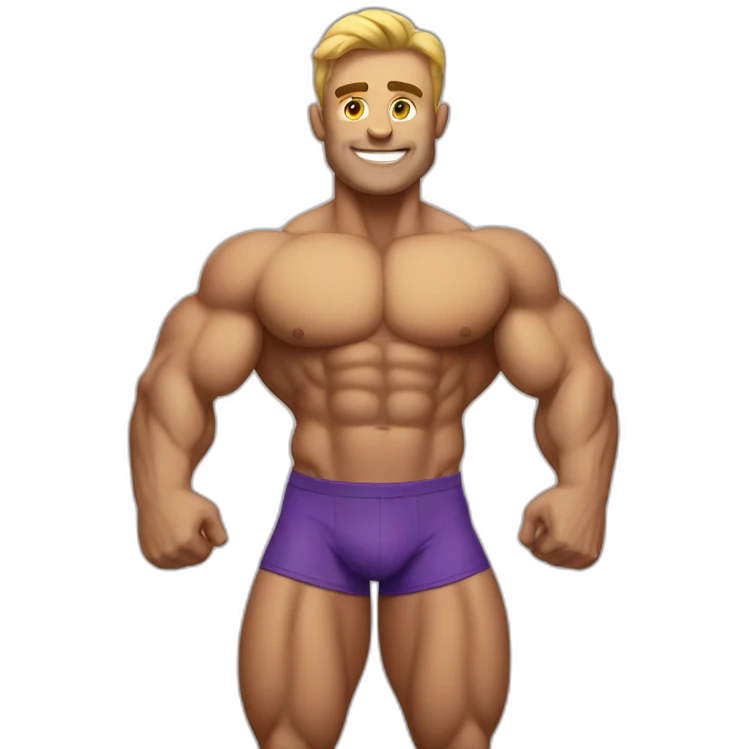bodybuilder guy emoji