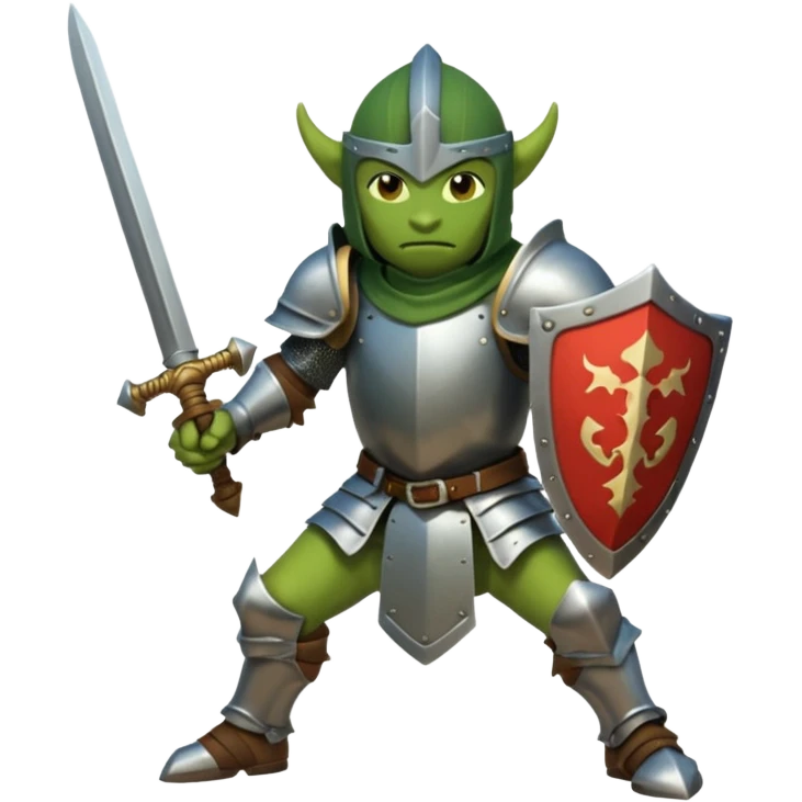 Knight fight against a goblin emoji