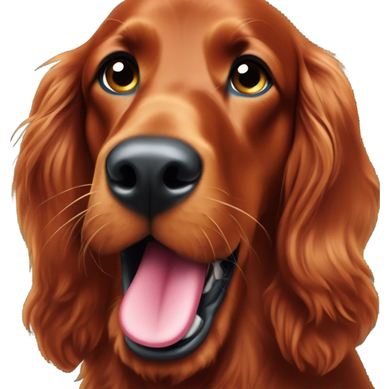 Irish setter stealing a slipper emoji