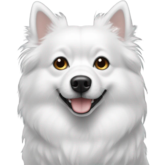 Black and White  spitz nain with a Vairon eyes emoji