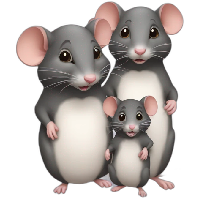 Family of rats emoji